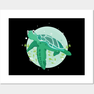 Marine Turtle Posters and Art